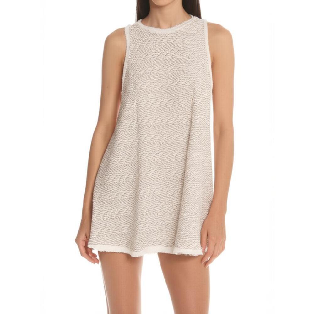 G-HLS STCL Womens XSmall Off White Textured Fringe Sleeveless Top Boho